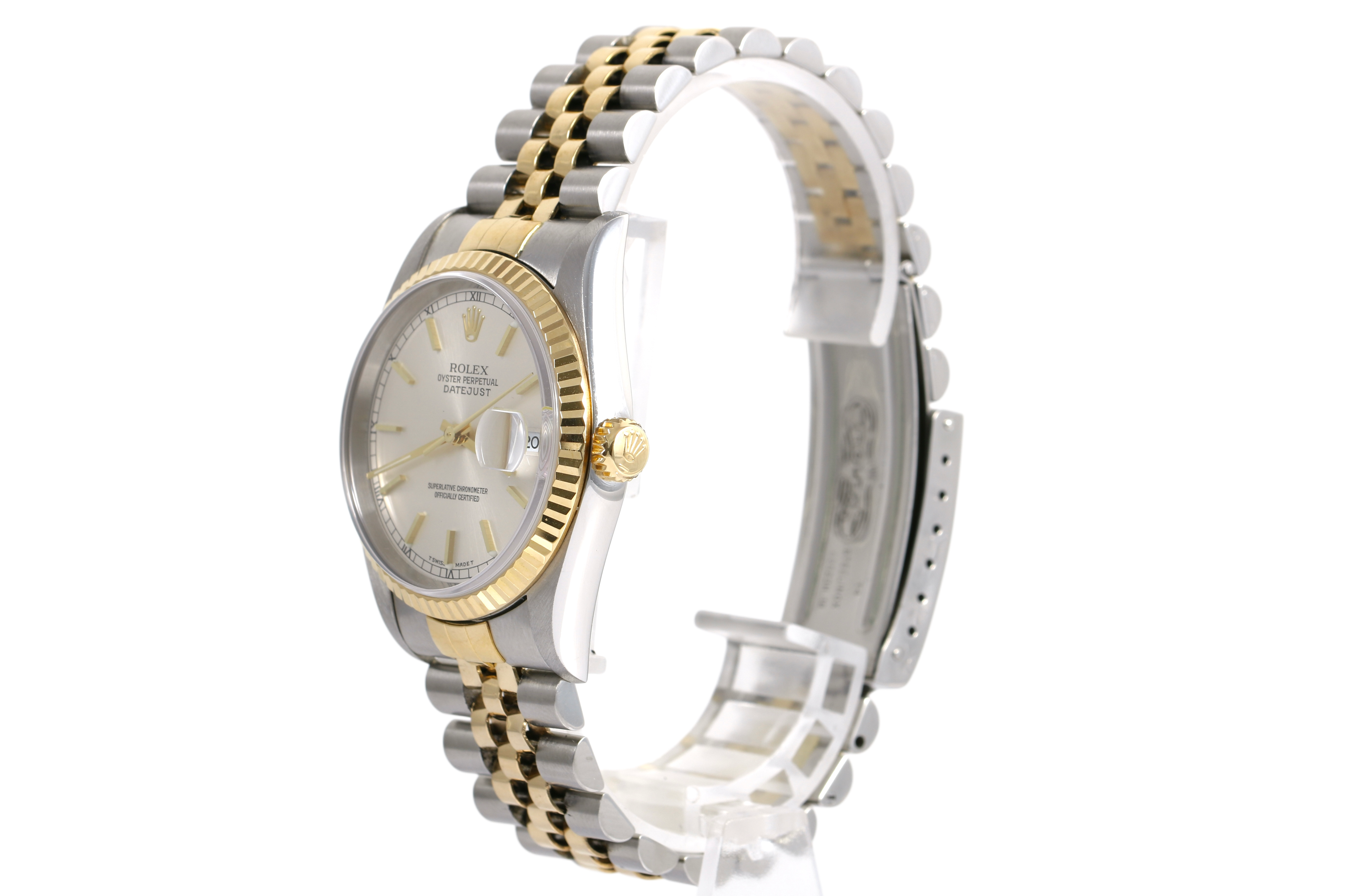 1996 Rolex Datejust 36mm No Holes Case - 16233 (Silver)