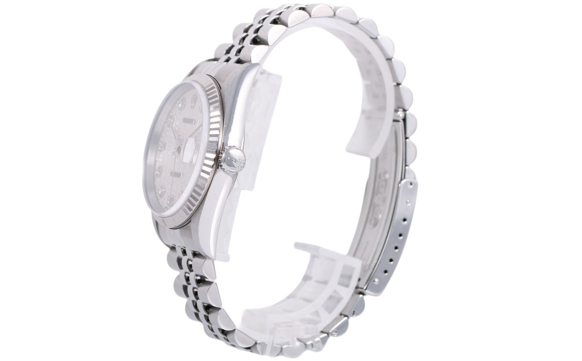 1994 Rolex Datejust 36mm - 16234G (Factory Silver Computer Diamond)