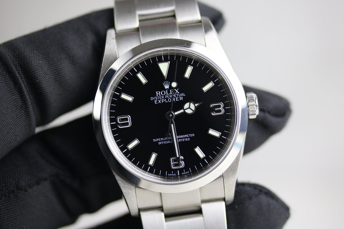 2005 ROLEX 114270 Explorer 36mm Caseback Sticker with Papers