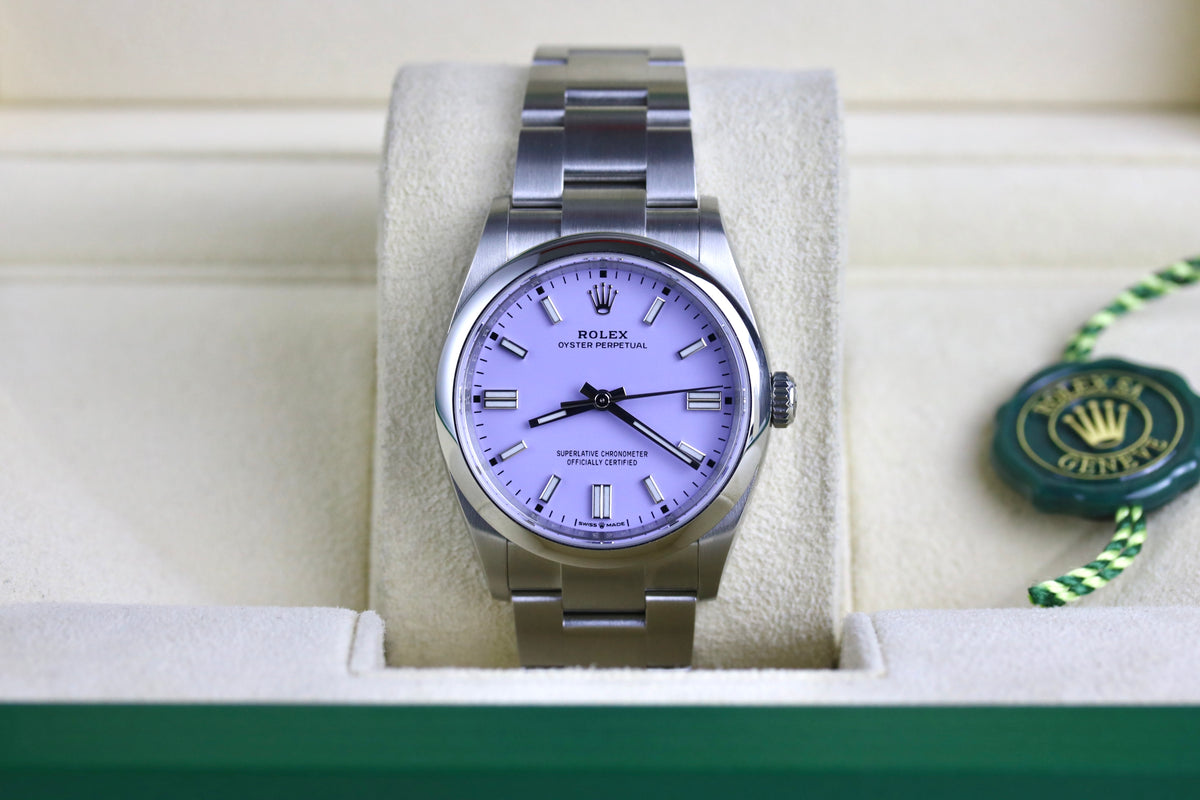 UNWORN 2025 ROLEX 126000 Oyster Perpetual 36mm Lavender Dial with Box & Papers