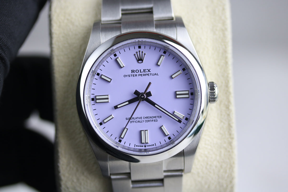 UNWORN 2025 ROLEX 126000 Oyster Perpetual 36mm Lavender Dial with Box & Papers