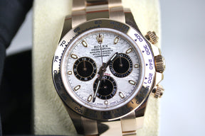 Partial Sticker 2023 ROLEX 116505 Daytona 18K Rose Gold Meteorite Dial with Box & Papers