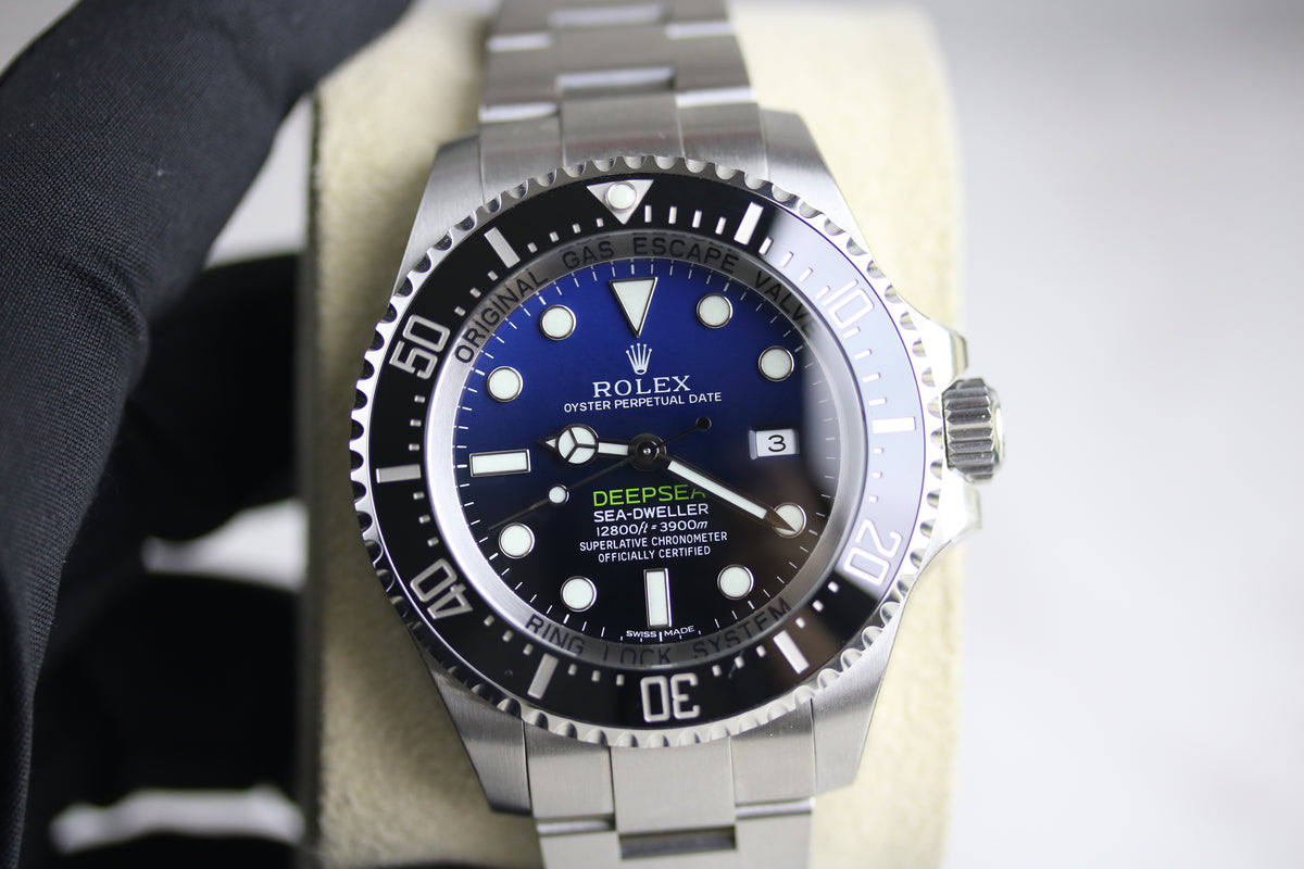 NOS FULL STICKER 2015 ROLEX 116660 Deepsea D-Blue with Box & Papers