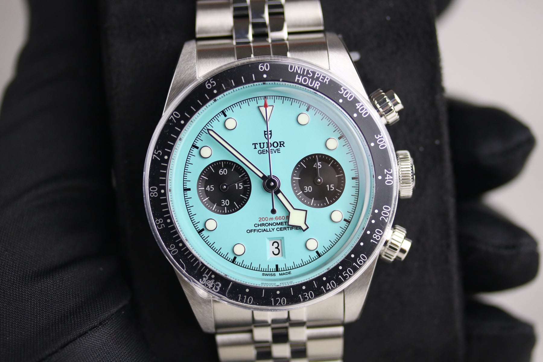 UNWORN 2025 TUDOR M79360N Black Bay Chrono Turquoise Dial with Box & Papers