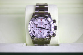 Full Sticker 2009 ROLEX 116509 Daytona 18K White Gold Meteorite Dial with Box & Papers