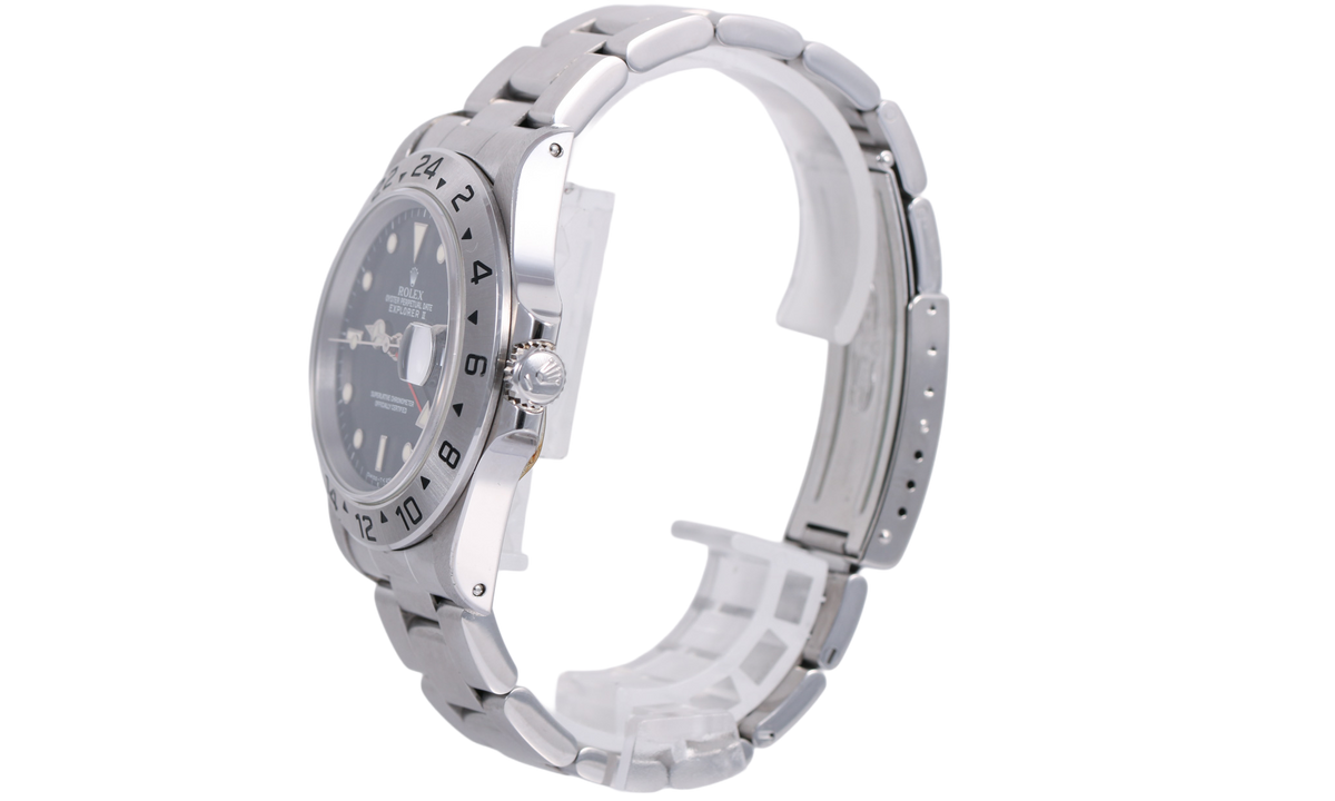Caseback Stickered 1994 Rolex Explorer II 40mm Patina - 16570 (Black)