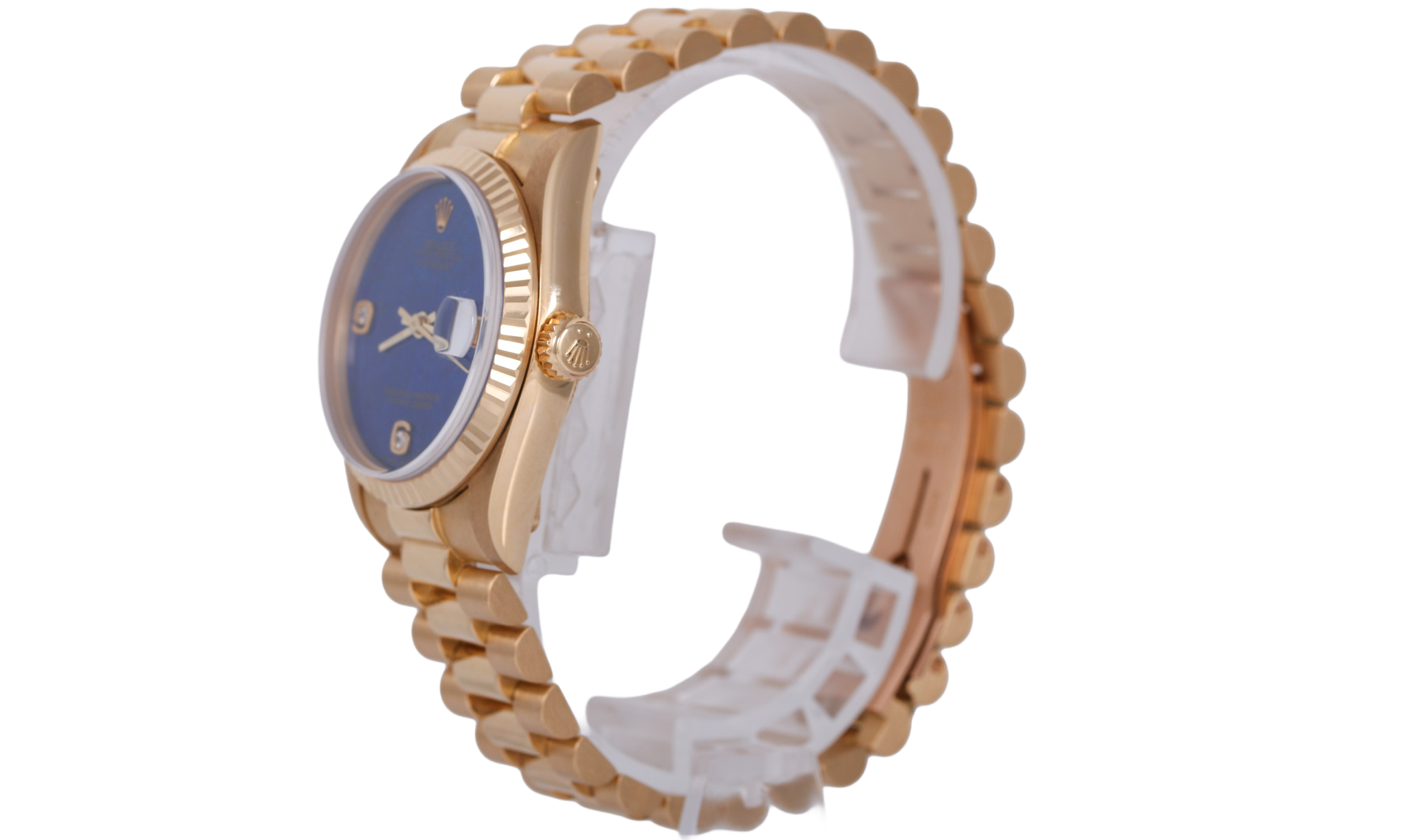 1986 Rolex Datejust 31mm 18K Yellow Gold - 68278 (Factory Lapis Lazuli)