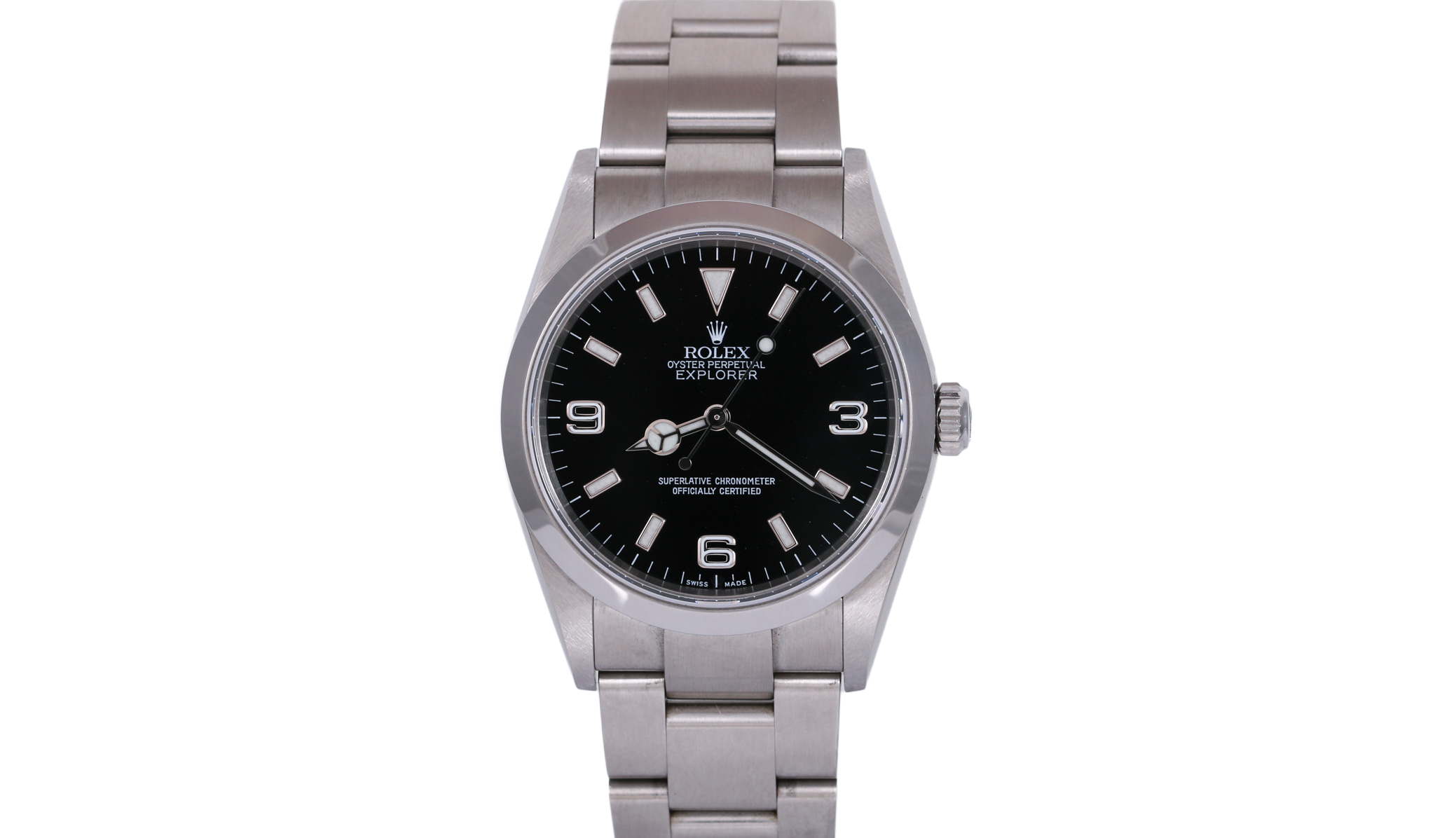 Unpolished 2005 Rolex Explorer 36mm - 114270 (Caseback Sticker)