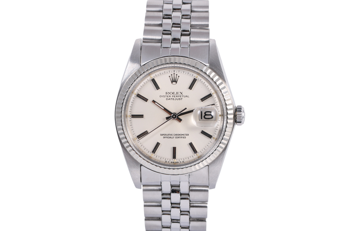 1970s Rolex Datejust 36mm - 1601/4 (Silver) - Sigma Dial / Service Case