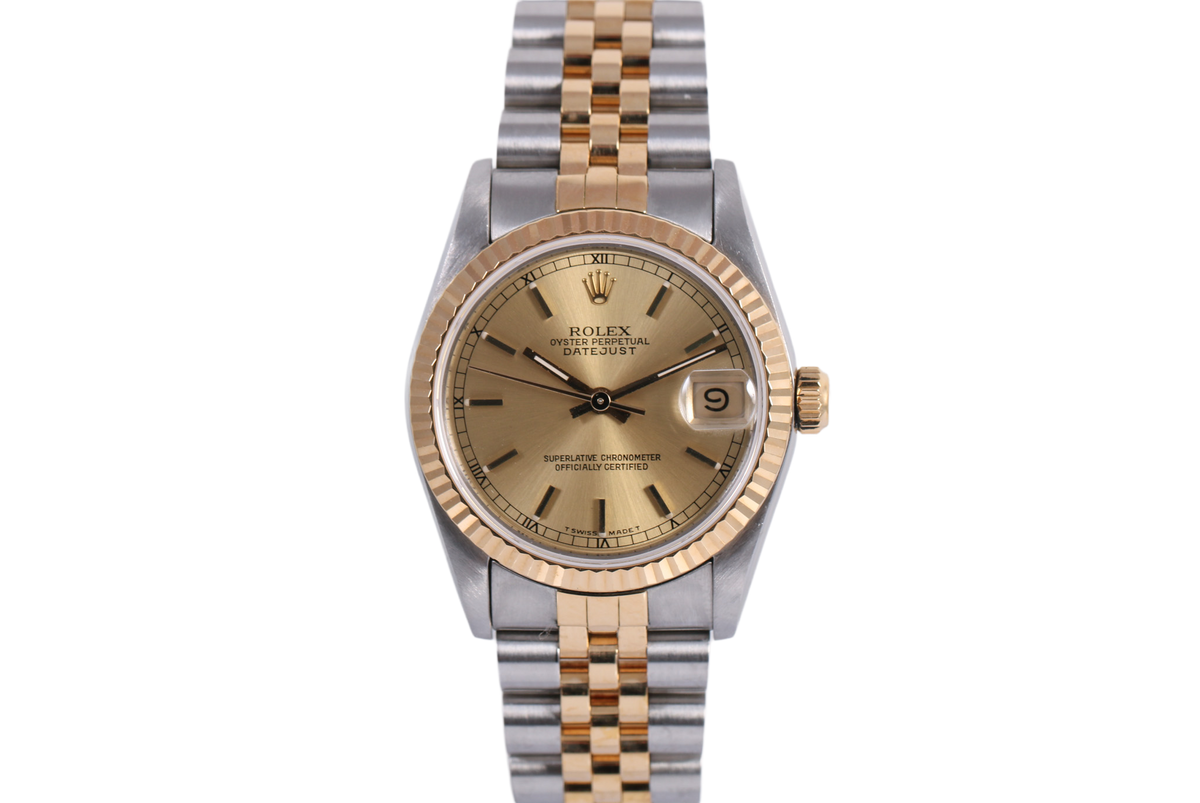 Caseback Stickered 1990 Rolex Datejust 31mm - 68273 (Champagne)