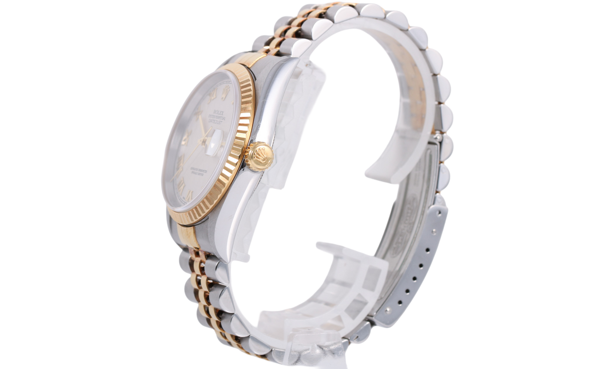 2000 Rolex Datejust 36mm - 16233 (Ivory Pyramid Roman)P