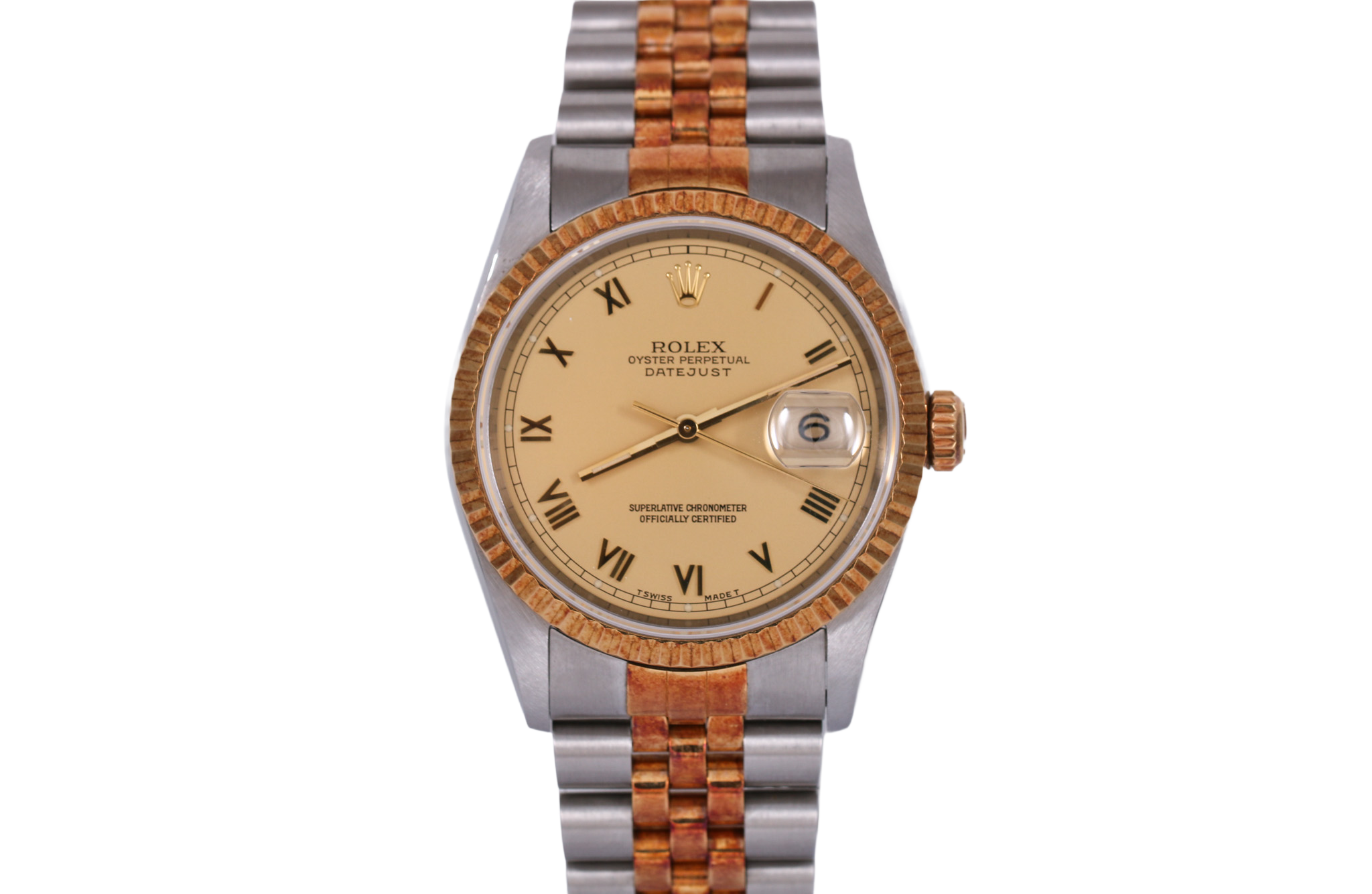 UNPOLISHED 1994 Rolex Datejust 36mm - 16233 (Champagne Roman)