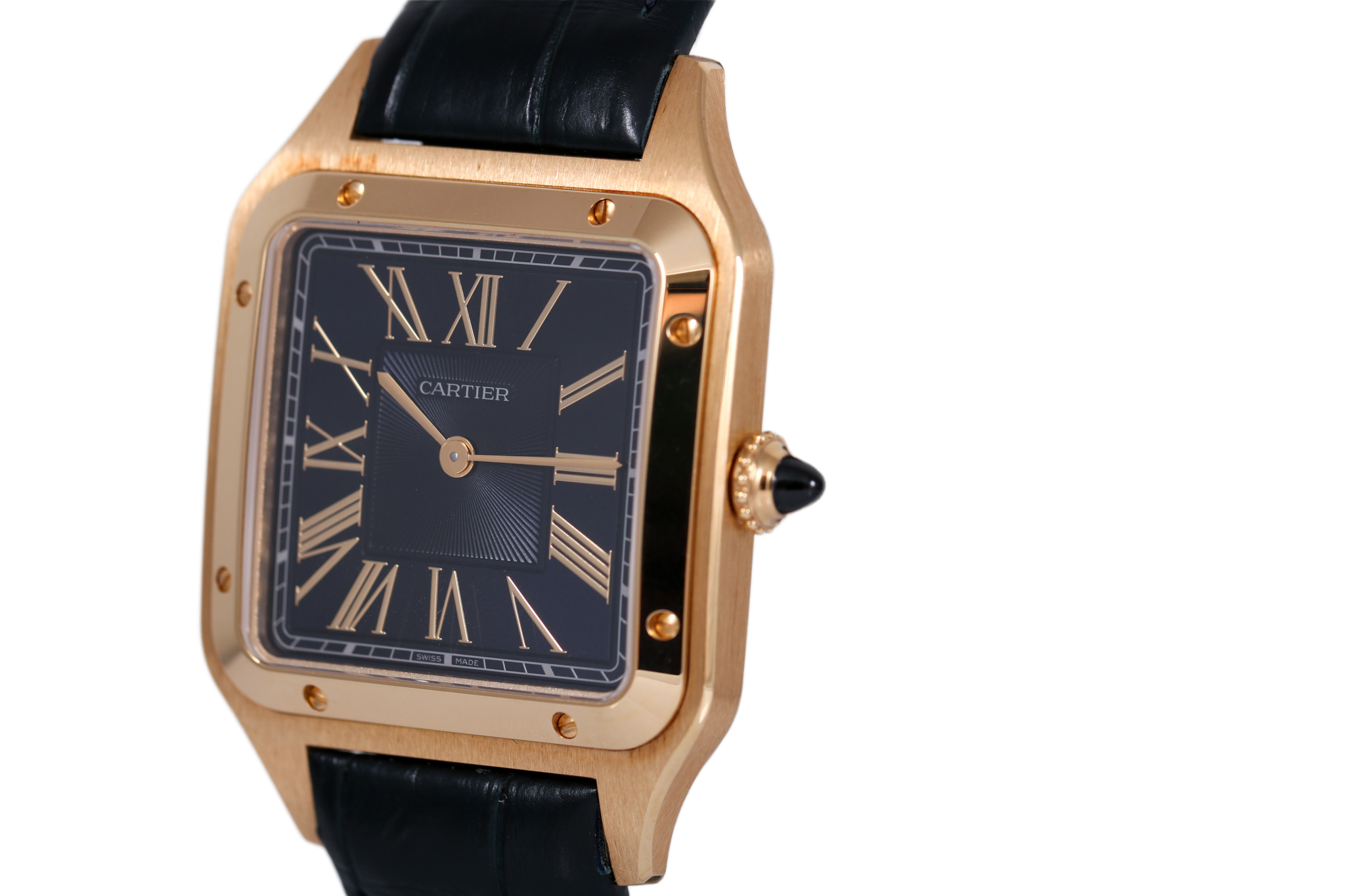 2024 Cartier Santos Dumont 18K YG Large Model 31.4mm - WGSA0077 (Blue)