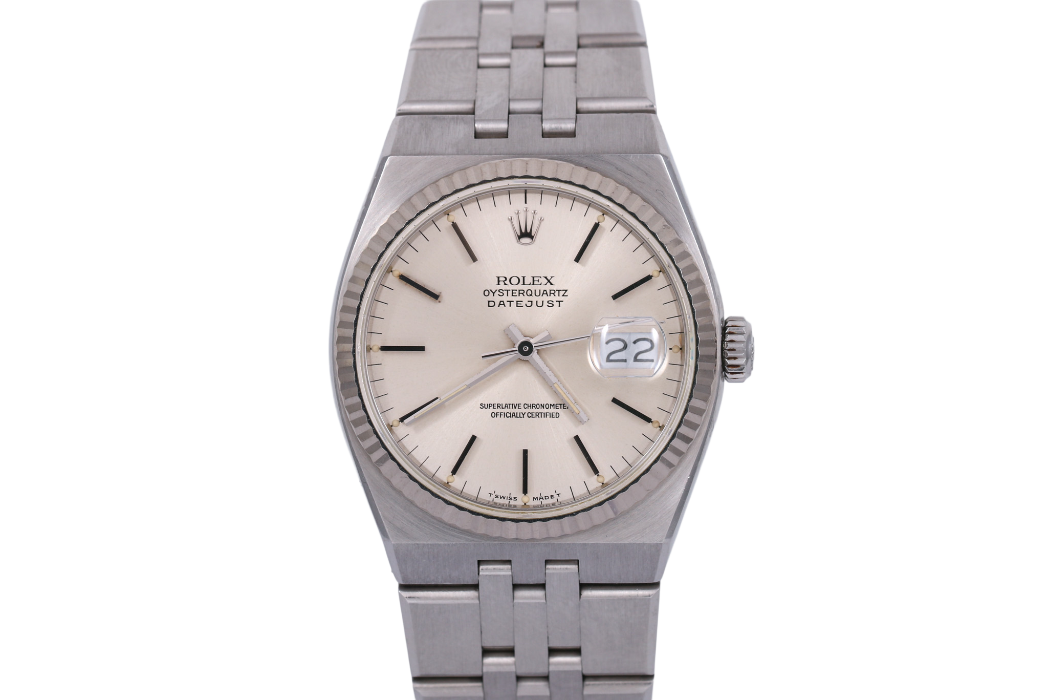 1989 Rolex Datejust Oyserquartz 36mm - 17014 (Silver)