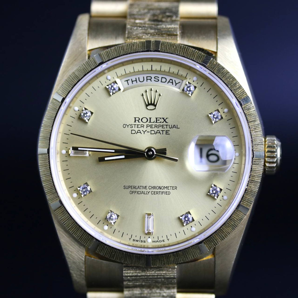 1996 ROLEX 18248 Daydate Bark with Papers