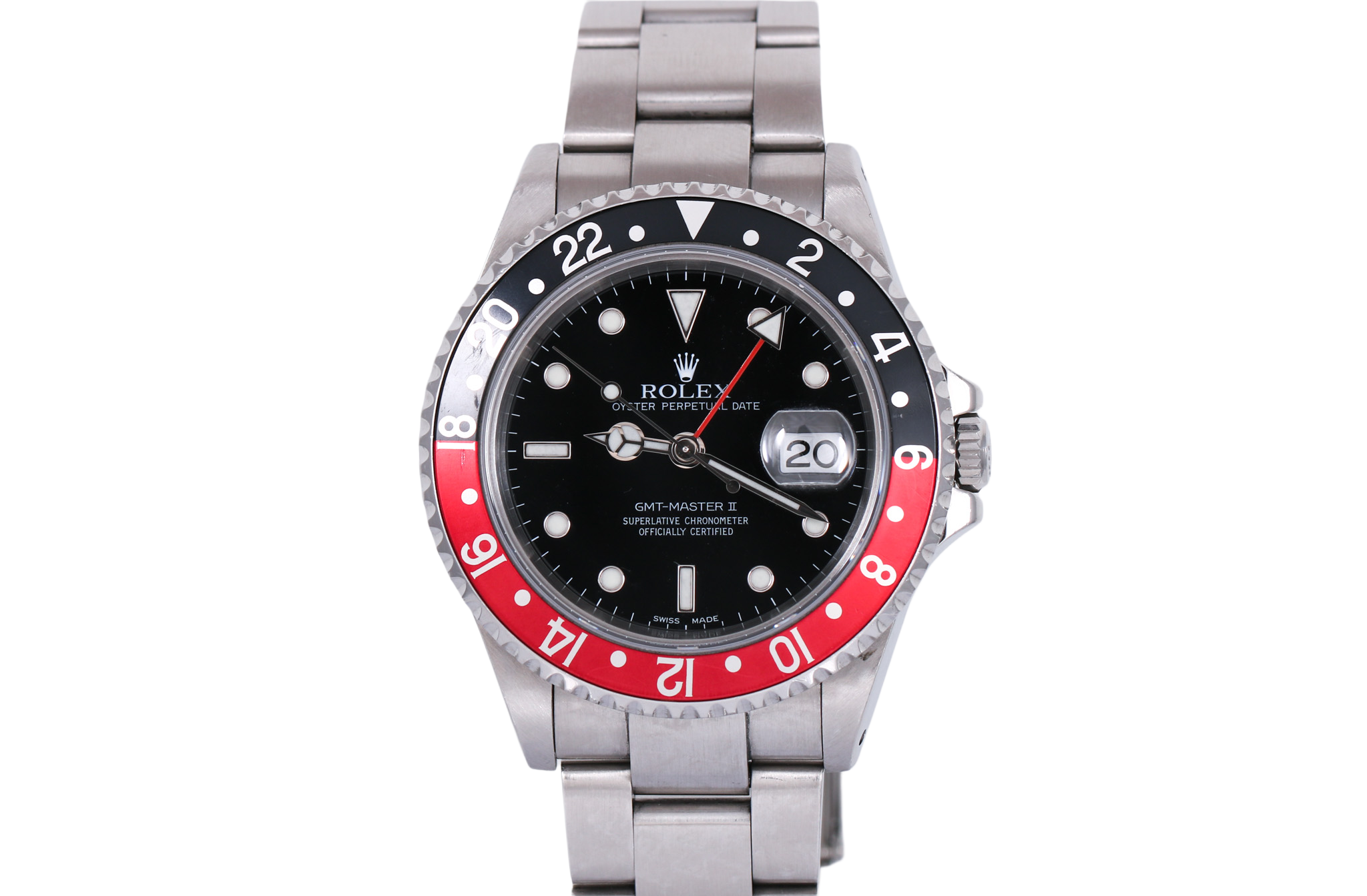 2002 Rolex GMT-Master II Solid End Links- 16710 (Coke)