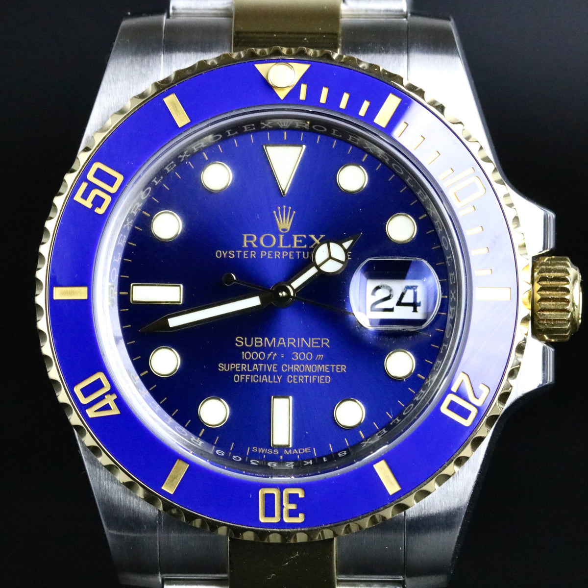 2017 Rolex 116613LB Submariner 40mm Blue Ceramic Bezel with Box & Papers