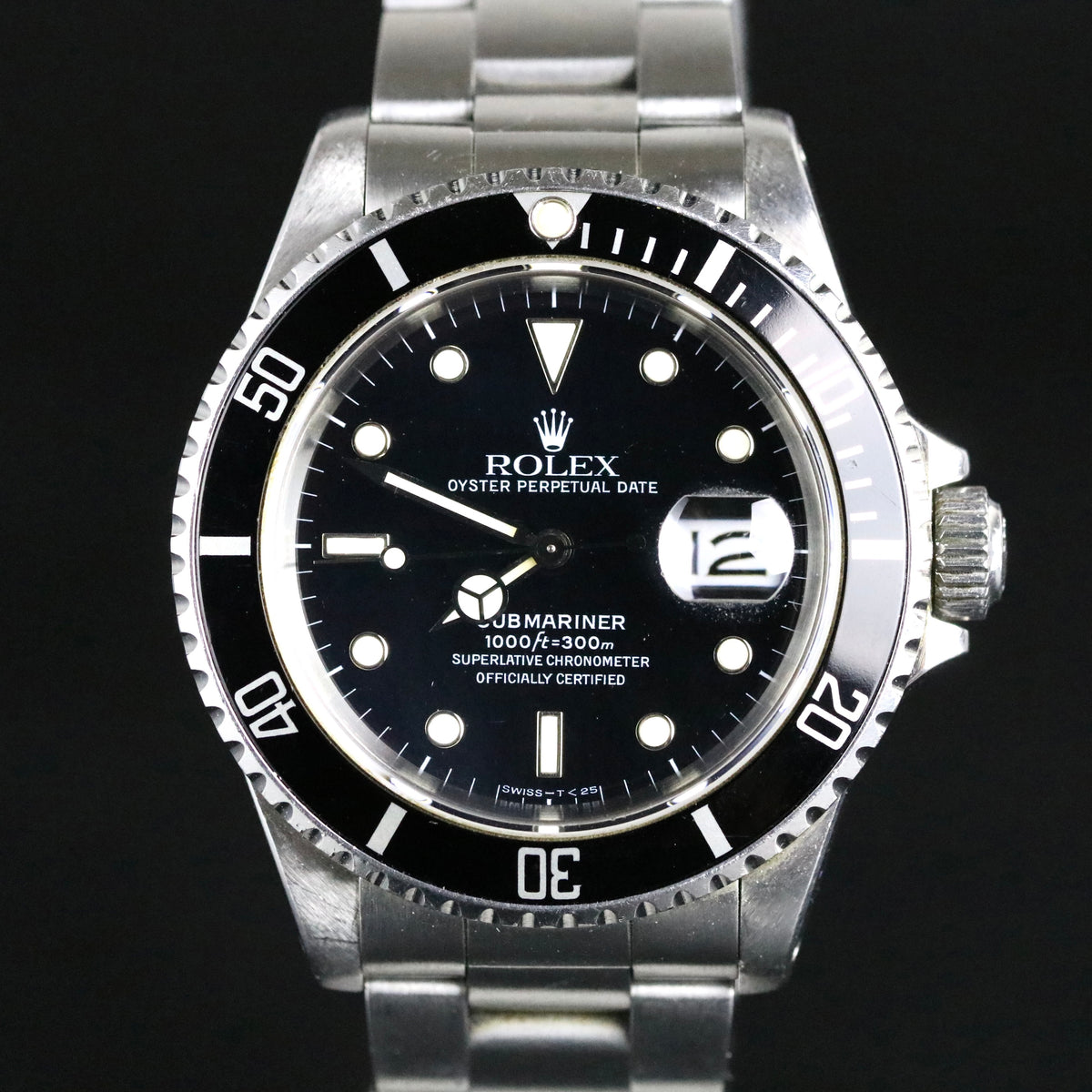 1989 Rolex 16610 Submariner 40mm with Box & Papers