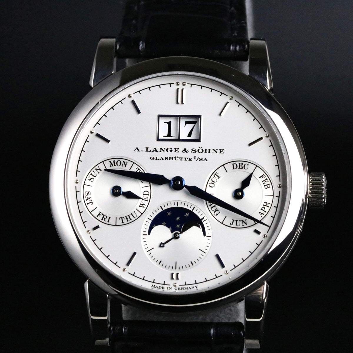 2012 A. LANGE & SOHNE 330.026 Saxonia Annual Calendar 18K White Gold with Box & Papers