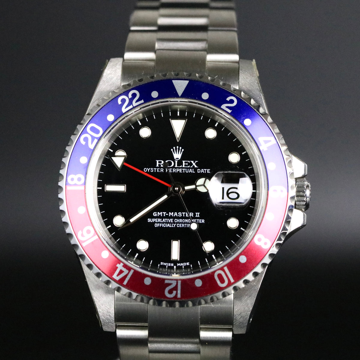 NOS 2000 Rolex GMT-MASTER Ⅱ Pepsi with Stickers Box & Papers