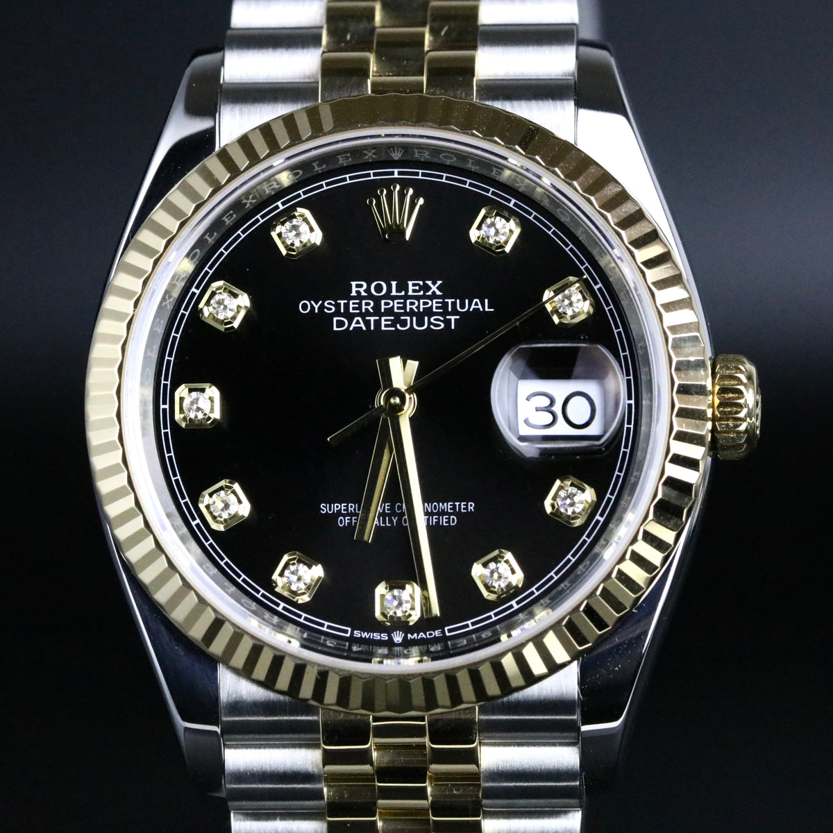 2019 Rolex 126233 Datejust 36mm Factory Diamond Dial with Box & Papers