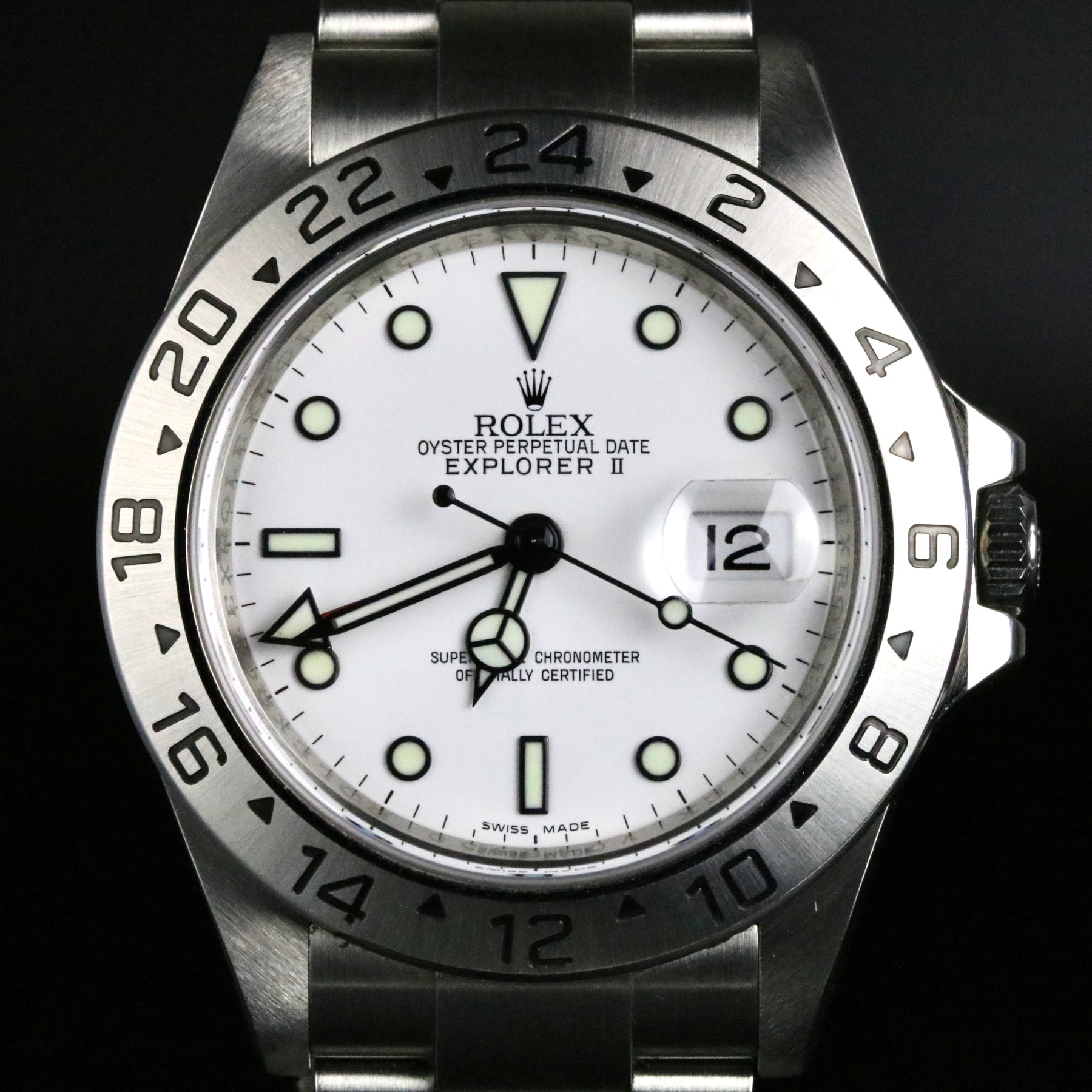 2008 Rolex 16570 Explorer II "Polar" Inner Bezel Engraved 3186 Movement with Box & Papers