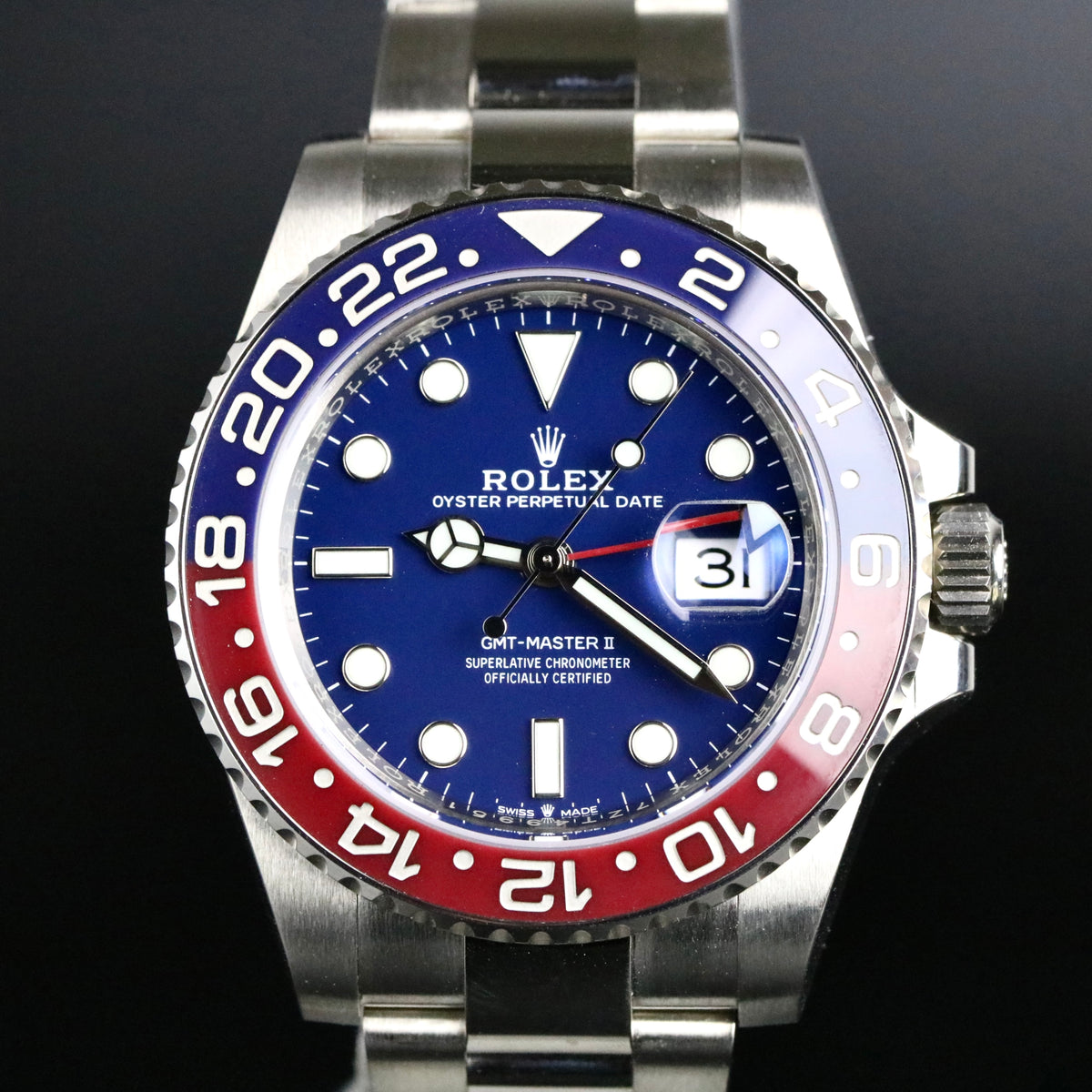 2021 Rolex 126719BLRO 18K White Gold GMT-MASTER II Blue Dial with Box & Papers
