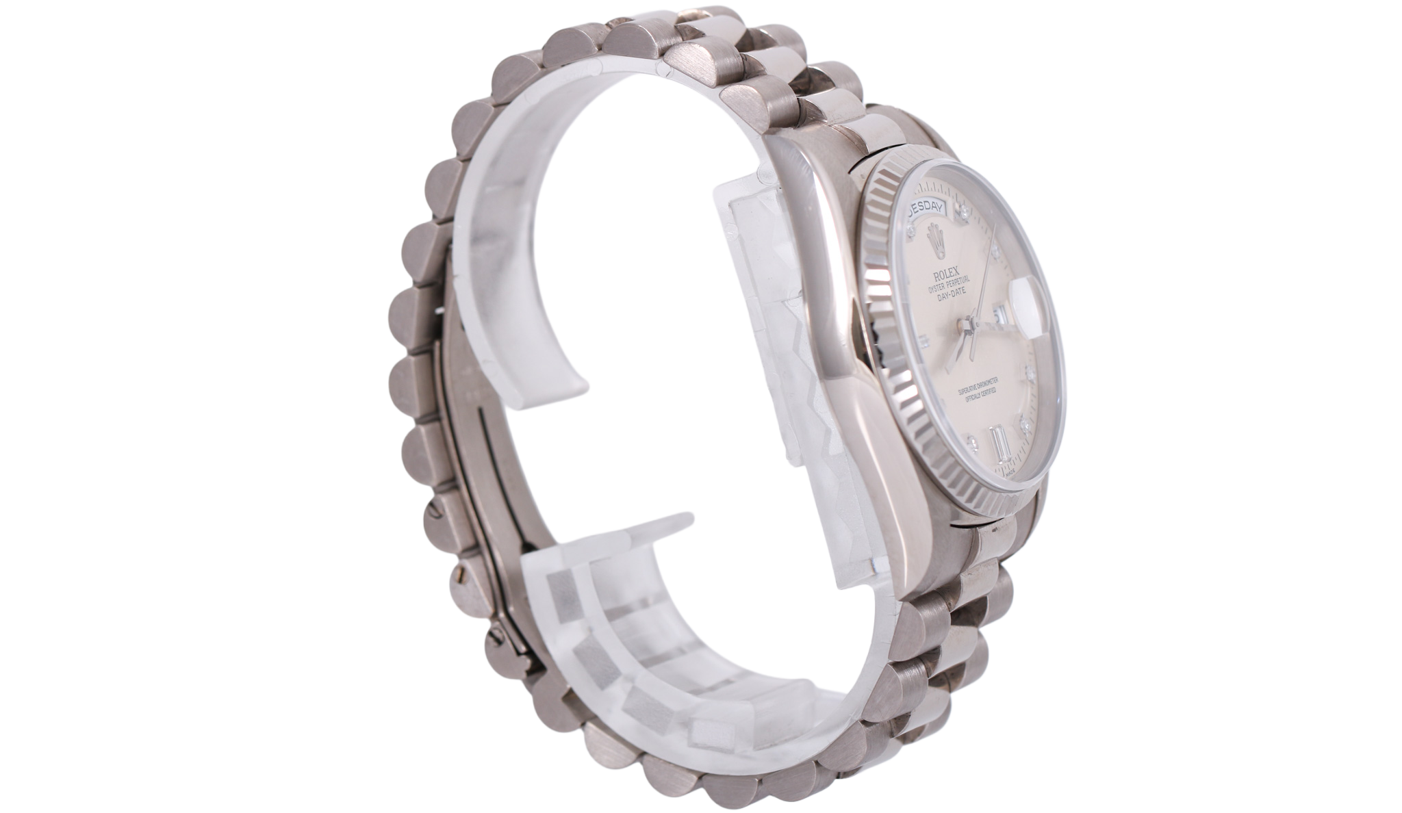 1996 Rolex Datejust 36mm - 18239 (Factory Silver Diamond)