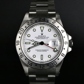 1999 Rolex 16570 Explorer II Polar "SWISS" Dial with Box