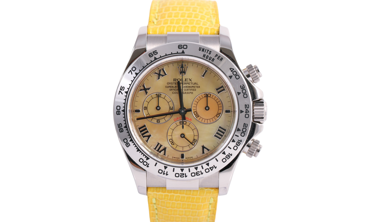 2000 Rolex Daytona Beach Collection 40mm - 116519 (Yellow MOP)