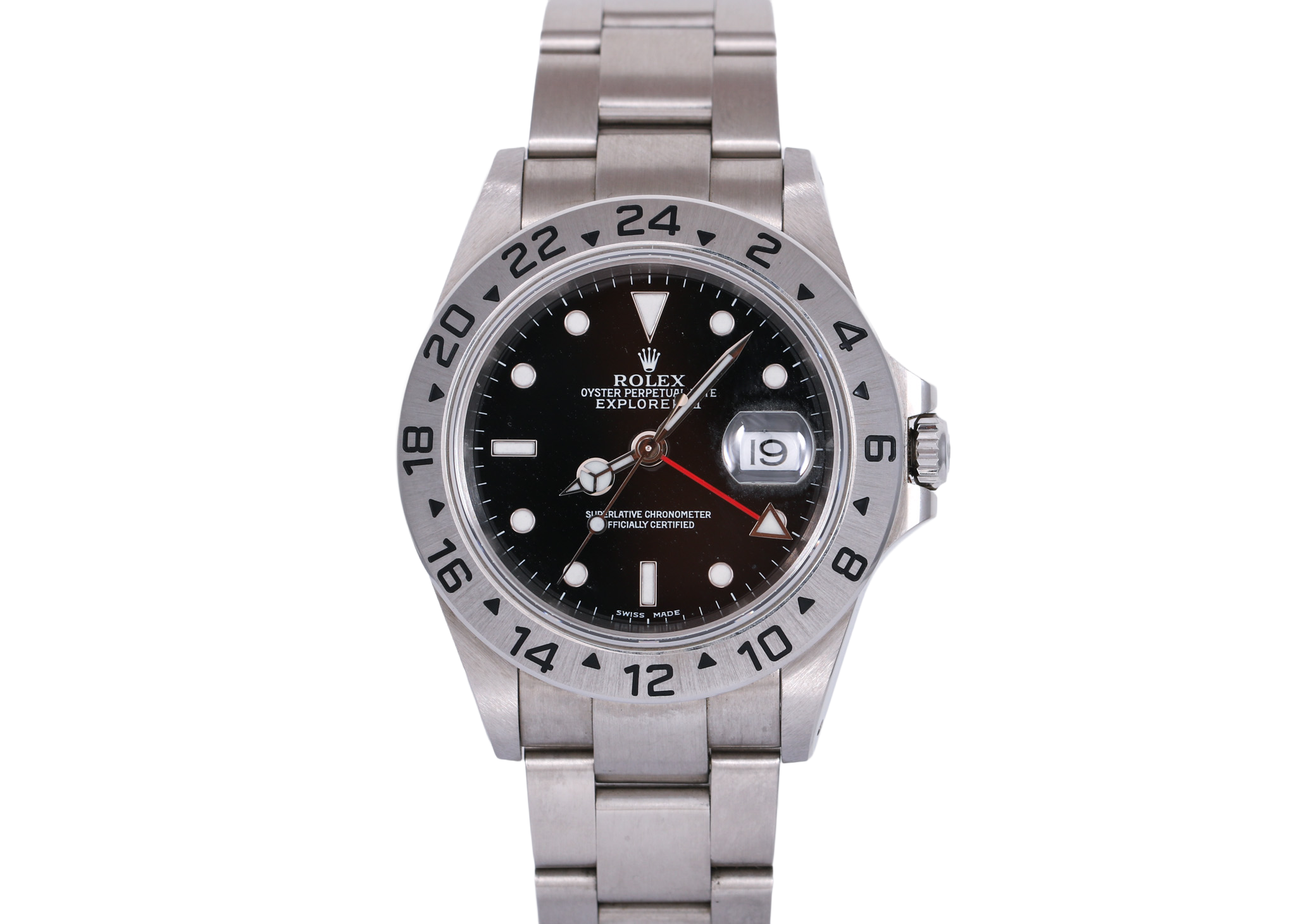 2001 Rolex Explorer II 40mm Solid End Links - 16570 (Black)