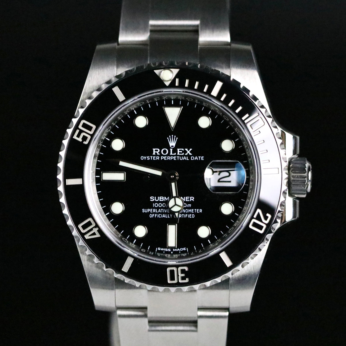2018 Rolex 116610LN Ceramic Bezel Submariner 40mm with Box & Papers