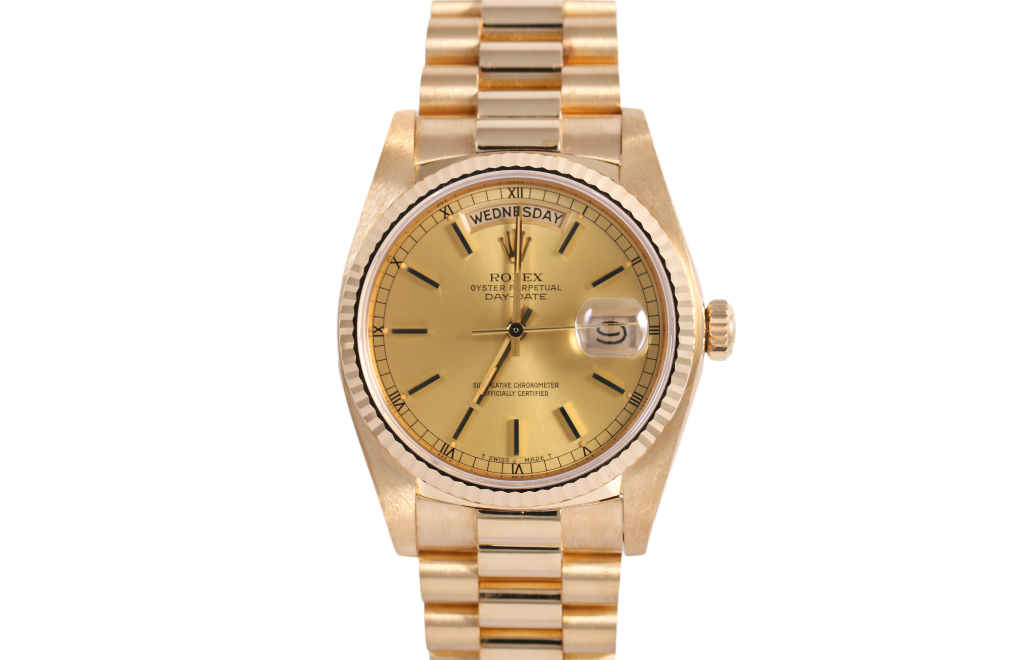 UNPOLISHED 1983 Rolex Day-Date 36mm - 18038 (Champagne)
