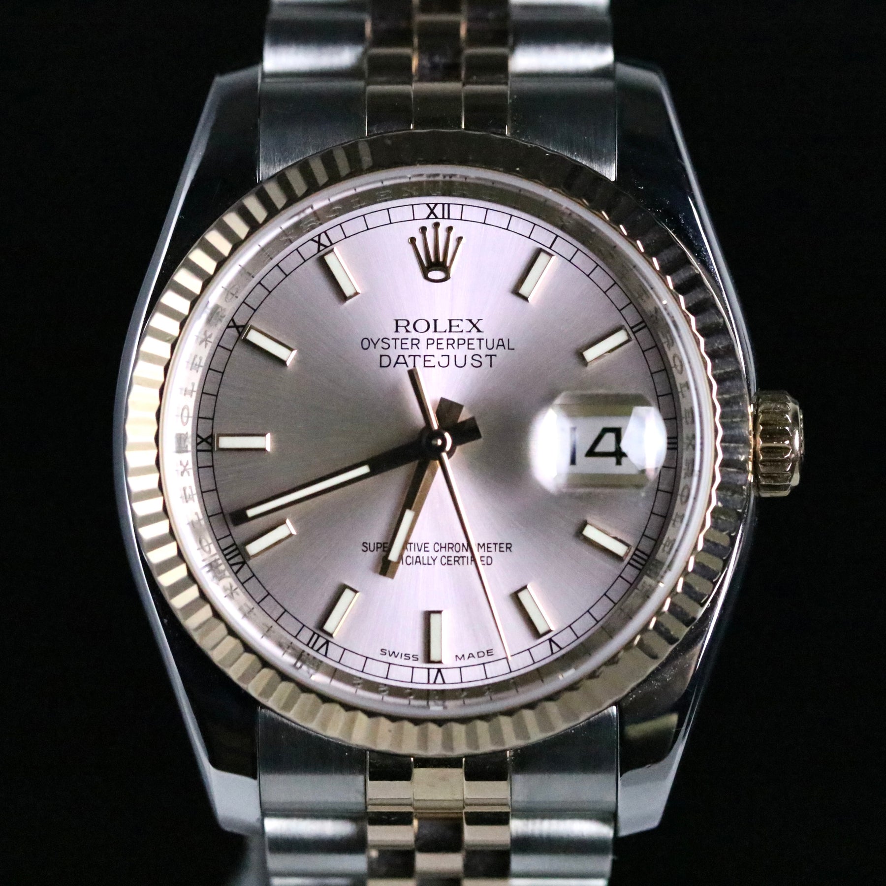 2005 Rolex 116231 Datejust 36mm Hidden Clasp with Box and RSC
