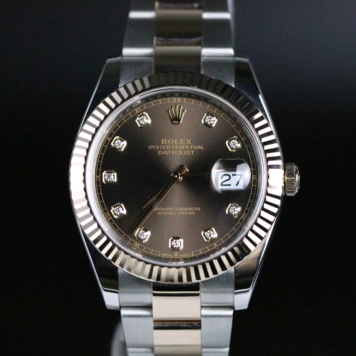 2019 Rolex 126331 Datejust 41mm Chocolate Diamond Dial with Box & Paper