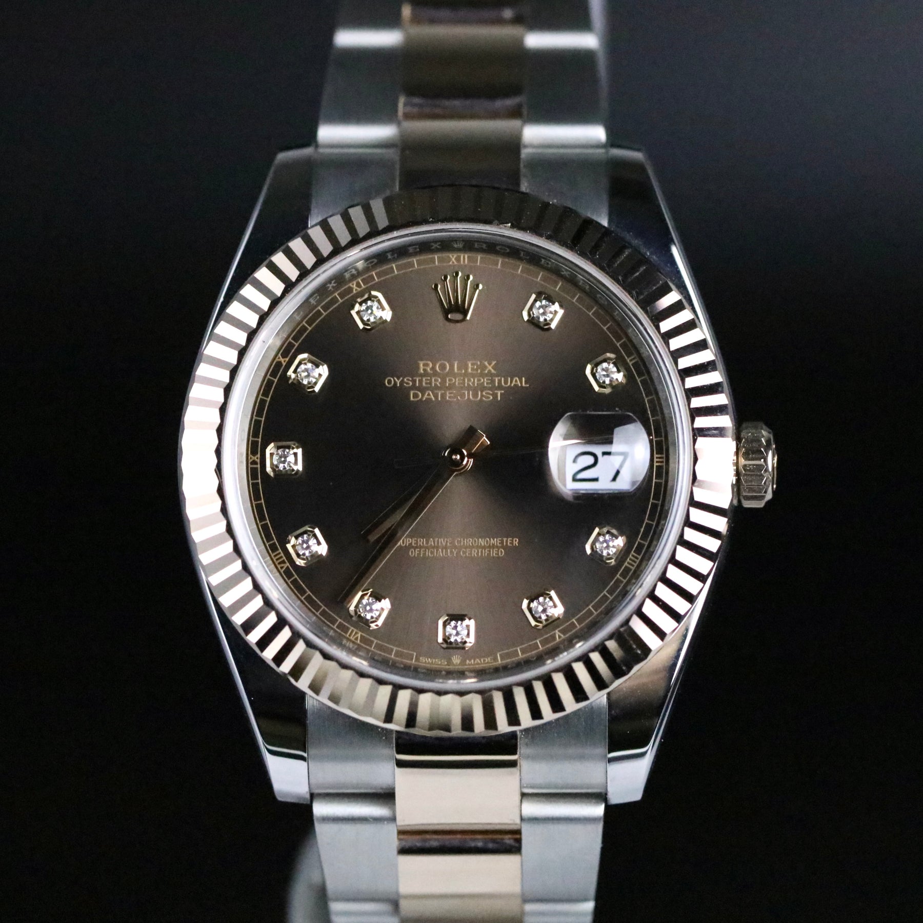 2019 Rolex 126331 Datejust 41mm Chocolate Diamond Dial with Box & Paper