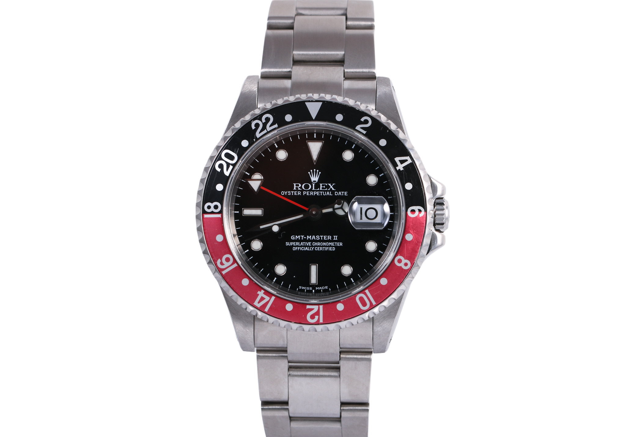 2000 Rolex GMT-Master II 40mm Solid End Links - 16710 (Coke)