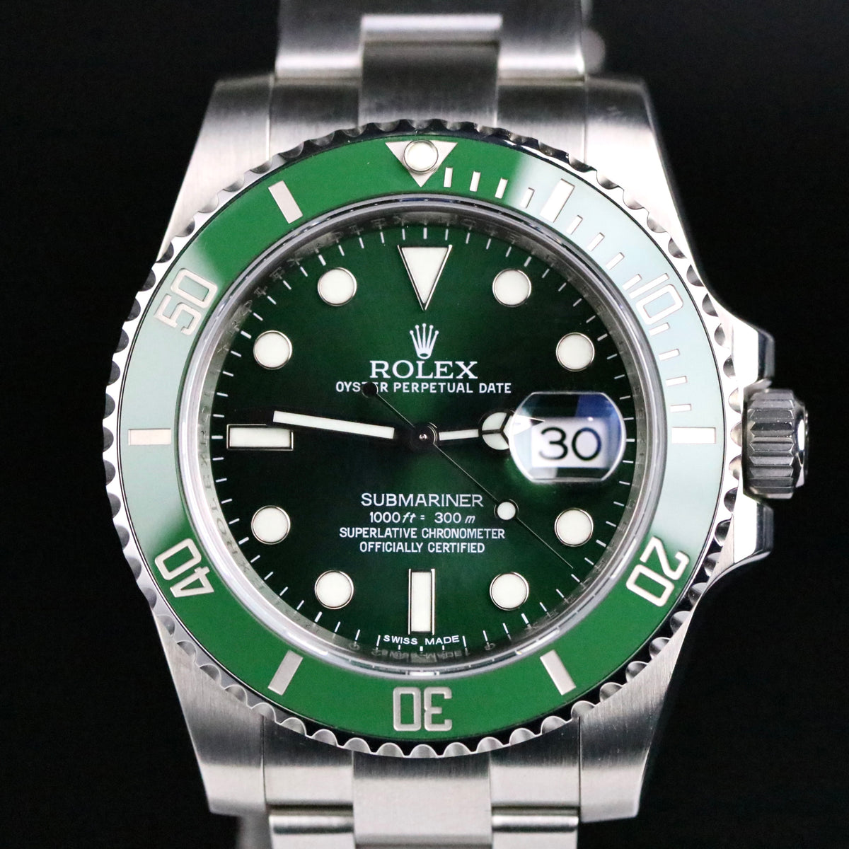 2009 Rolex 116610LV Green Submariner "Hulk" with Box