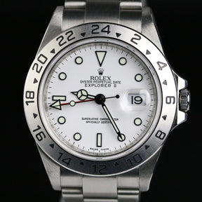 2007 Rolex 16570 Explorer II "Polar" 3186 Movement Inner Bezel Engraved