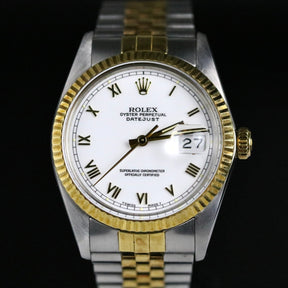 1987 Rolex 16013 Datejust 36mm White Roman Dial