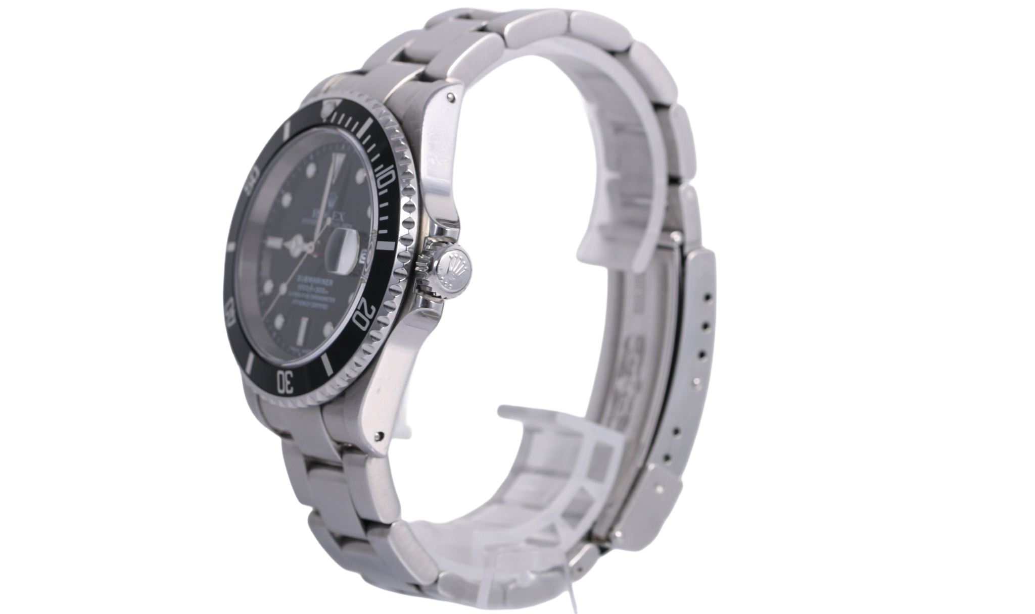 2002 Rolex Submariner Date 40mm Solid End Links - 16610 (Black)