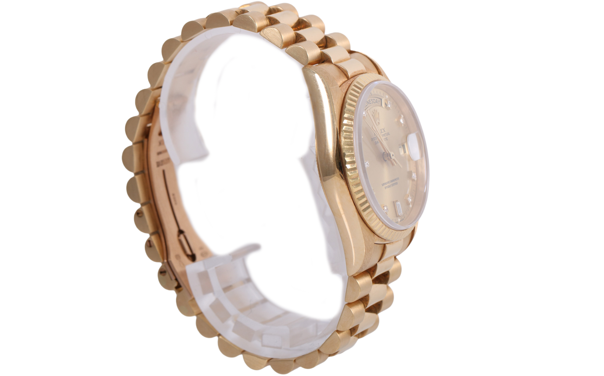 1987 Rolex Day-Date 36mm - 18238 (Factory Champagne Diamond)