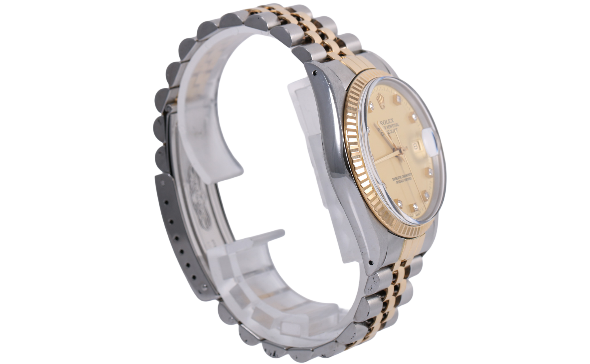 1985 Rolex Datejust 36mm - 16013 (Factory Champagne Diamond)