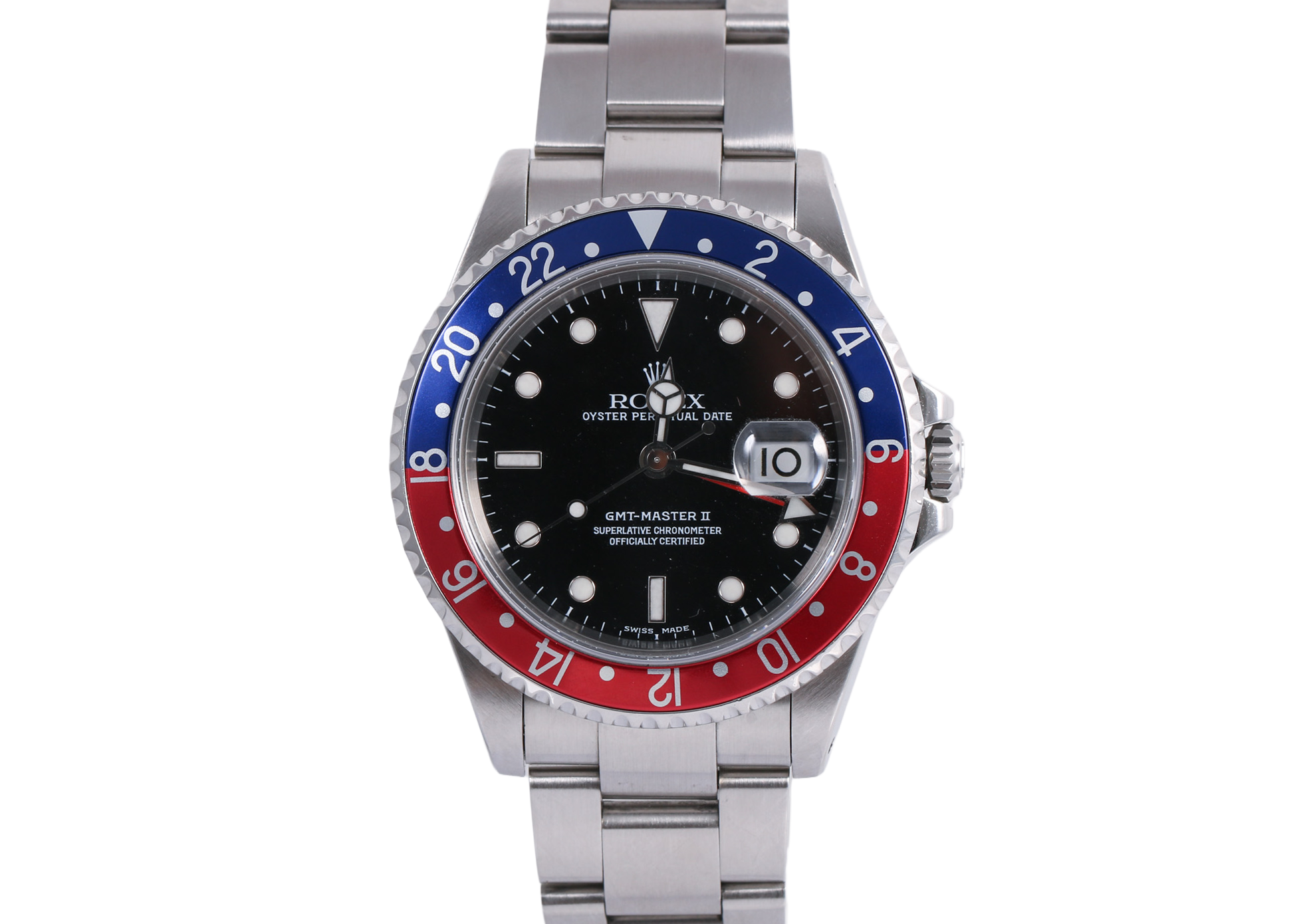 2000 Rolex GMT-Master II 40mm Solid End Links - 16710 (Pepsi)