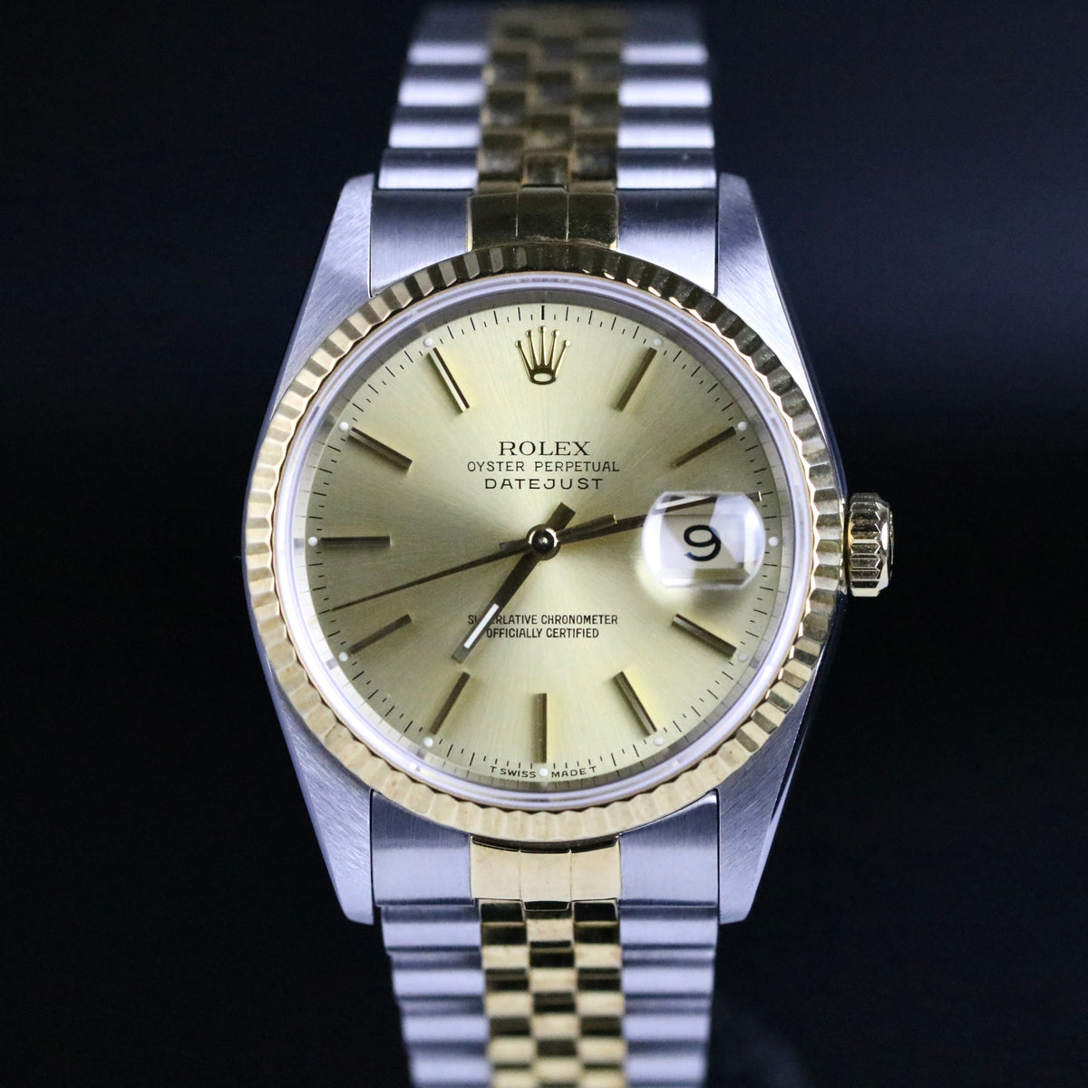 1991 Rolex 16233 Datejust 36mm Tight Bracelet with Box & Papers, RSC