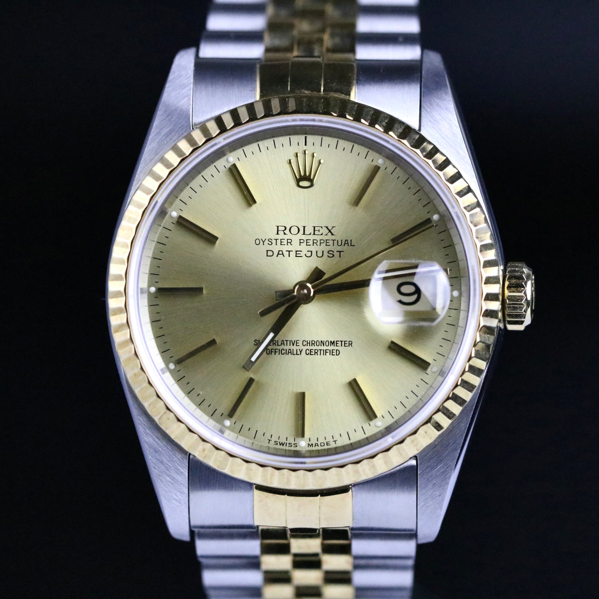 1991 Rolex 16233 Datejust 36mm Tight Bracelet with Box & Papers, RSC