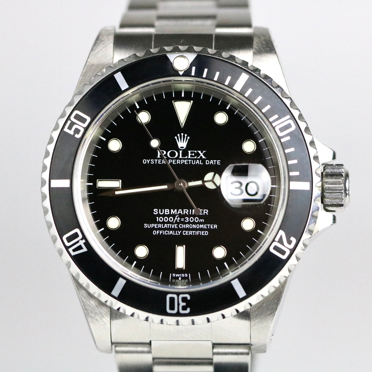 1997 Rolex 16610 Submariner "SWISS" Dial with Box & Papers