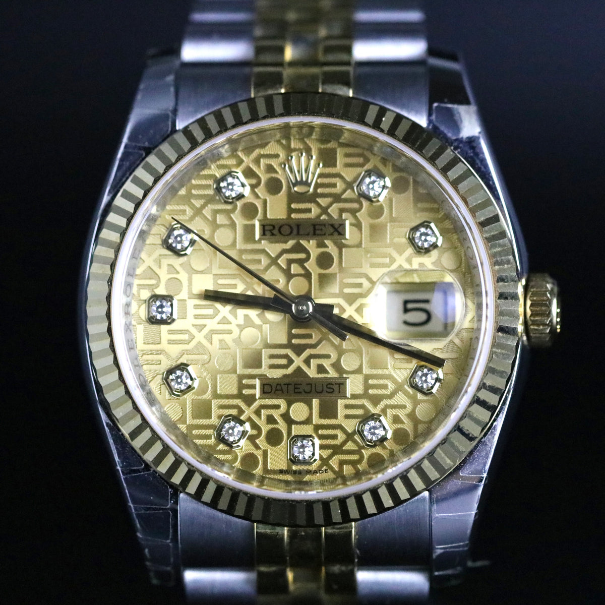 Barcode Sticker 2015 Rolex 116233 Datejust 36mm Champagne Computer Diamond Dial with Box & Papers