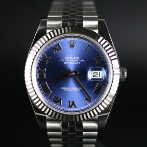 UNWORN 2023 Rolex 126334 Datejust 41mm Blue Roman Dial with Box & Papers