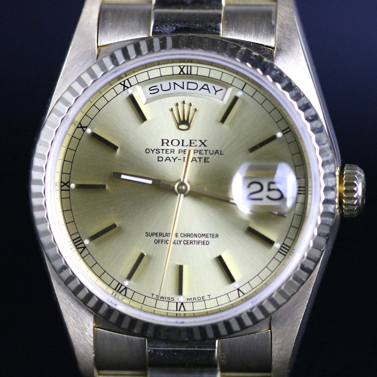 1989 Rolex 18238 Daydate 36mm with Box & Papers